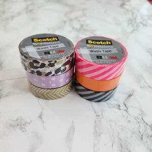 6 Decorative Scotch Washi Tape Set - Multicolor